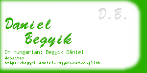daniel begyik business card