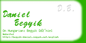 daniel begyik business card